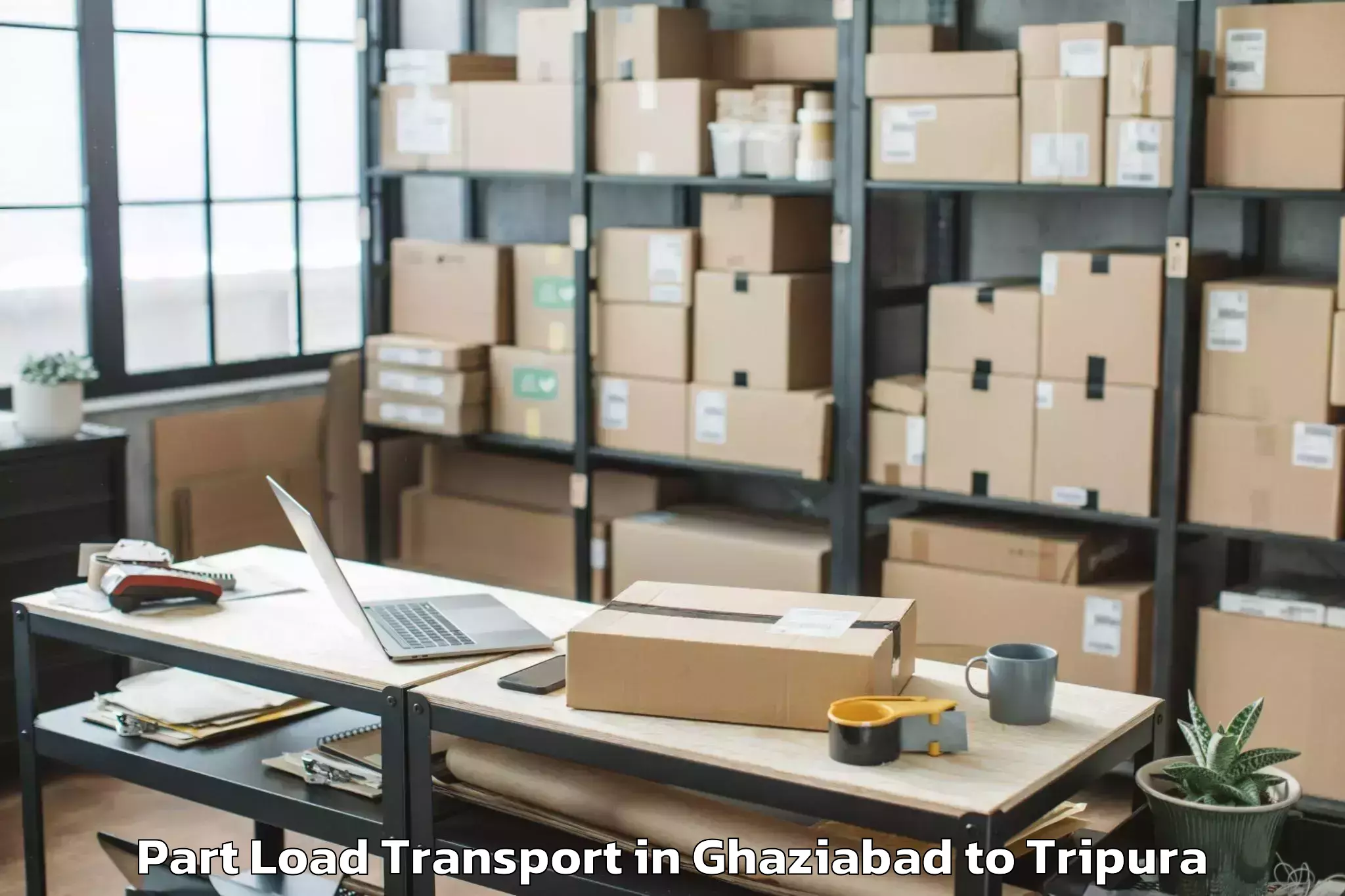 Book Ghaziabad to Kailashahar Airport Ixh Part Load Transport Online